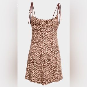FREE PEOPLE TIE STRAP MINI DRESS